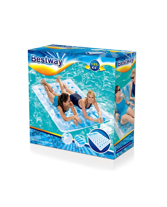 Bestway Materassino Gonfiabile Doppio Bicchieri 193x142 cm Spiaggia e Piscina 43055 Bestway Materassino Gonfiabile Doppio Bicchieri 193x142 cm Spiaggia e Piscina 43055