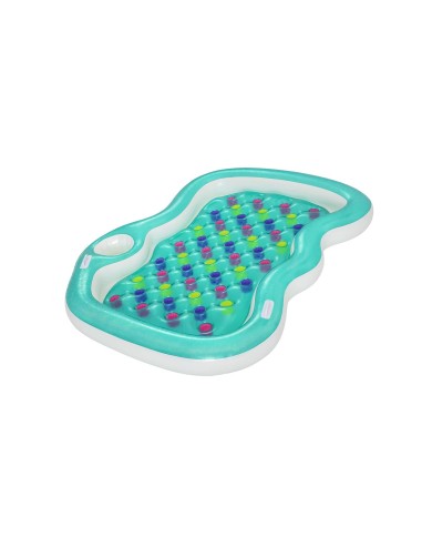 Bestway Materassino Gonfiabile Doppio con Portabicchieri e Frigo 224x174 cm Spiaggia e Piscina 43045