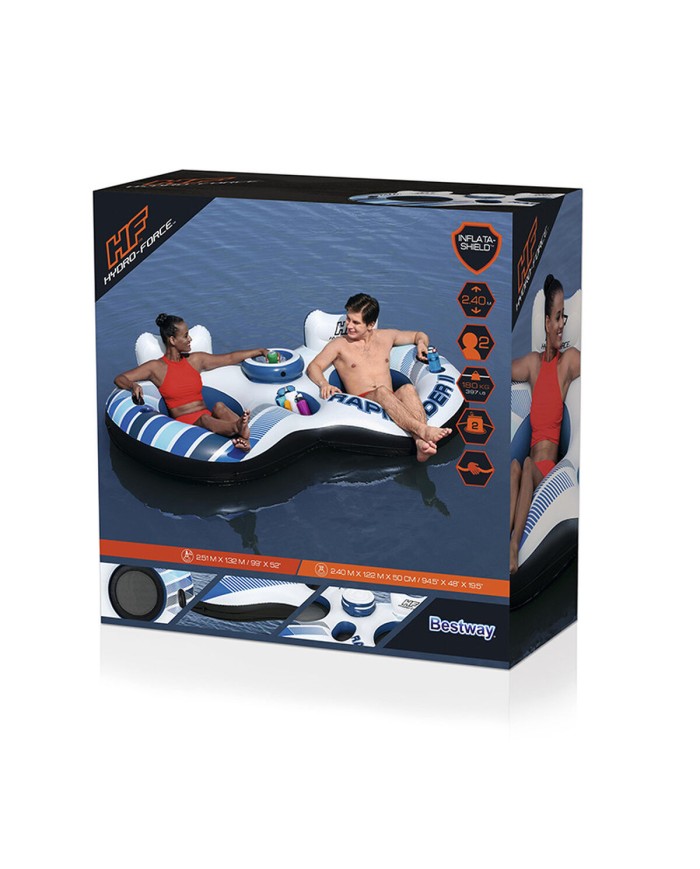 Bestway Rapid Rider Porta doppia gonfiabile con maniglie 251x132 cm Spiaggia e Piscina 43113 Bestway Rapid Rider Porta doppia gonfiabile con maniglie 251x132 cm Spiaggia e Piscina 43113