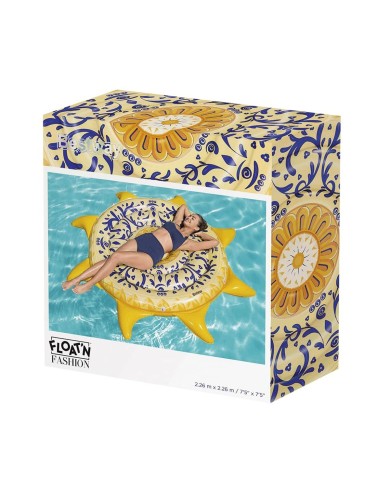 Bestway Isola Galleggiante Gonfiabile Sicilia 226x226 cm Spiaggia e Piscina 43391