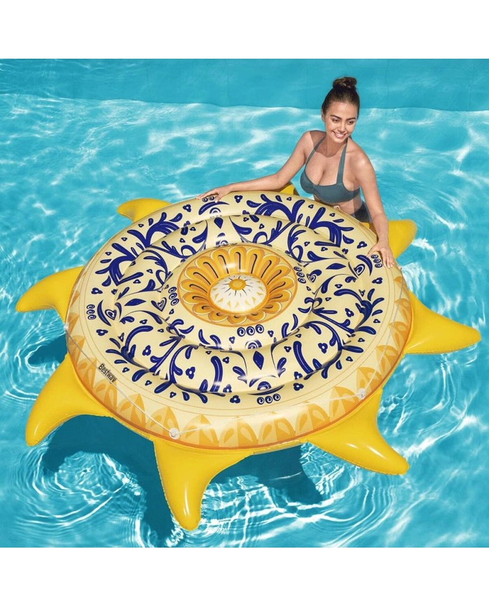 Bestway Isola Galleggiante Gonfiabile Sicilia 226x226 cm Spiaggia e Piscina 43391 Bestway Isola Galleggiante Gonfiabile Sicilia 226x226 cm Spiaggia e Piscina 43391