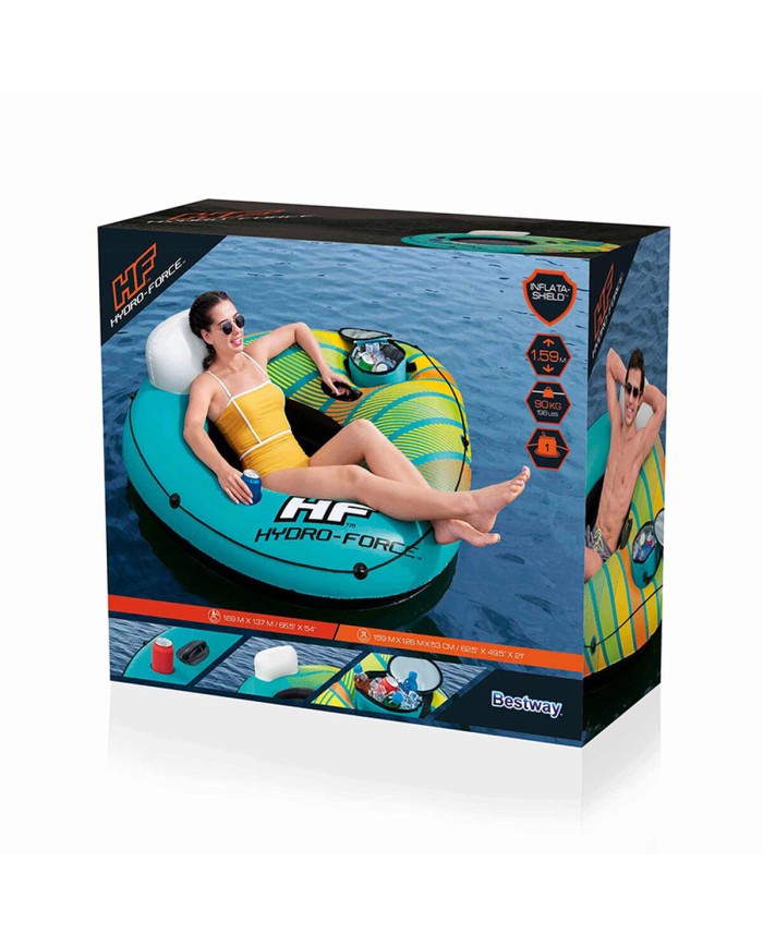 Bestway Ruota Gonfiabile con Maniglie e Frigo Hidra-Force 169x137 cm Spiaggia e Piscina 43398 Bestway Ruota Gonfiabile con Maniglie e Frigo Hidra-Force 169x137 cm Spiaggia e Piscina 43398