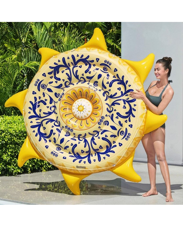 Bestway Isola Galleggiante Gonfiabile Sicilia 226x226 cm Spiaggia e Piscina 43391 Bestway Isola Galleggiante Gonfiabile Sicilia 226x226 cm Spiaggia e Piscina 43391