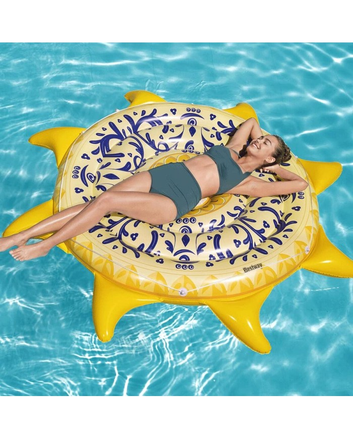 Bestway Isola Galleggiante Gonfiabile Sicilia 226x226 cm Spiaggia e Piscina 43391 Bestway Isola Galleggiante Gonfiabile Sicilia 226x226 cm Spiaggia e Piscina 43391