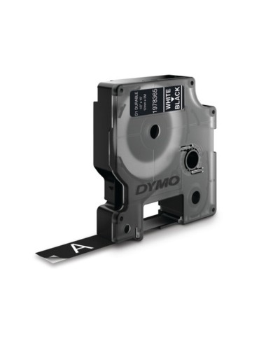 Nastro Laminato per Etichettatrici Dymo LM D1 Nero Bianco/Nero Nastro Laminato per Etichettatrici Dymo LM D1 Nero Bianco/Nero