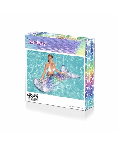 Bestway Materassino Gonfiabile Sirena Iridescente 193x101 cm Spiaggia e Piscina 43413