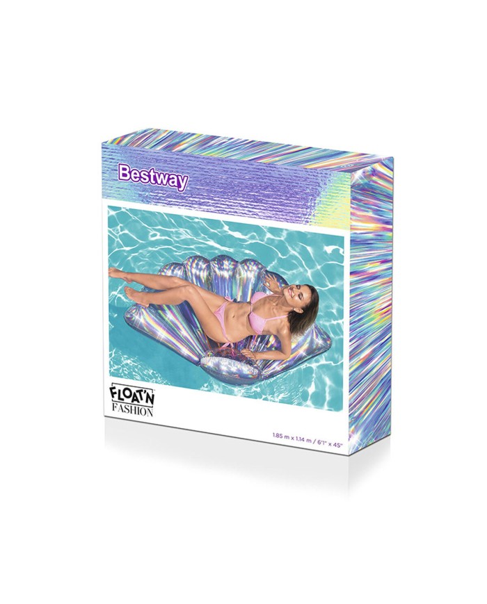 Bestway Materassino gonfiabile Conchiglia iridescente 185x114 cm Spiaggia e Piscina 43414