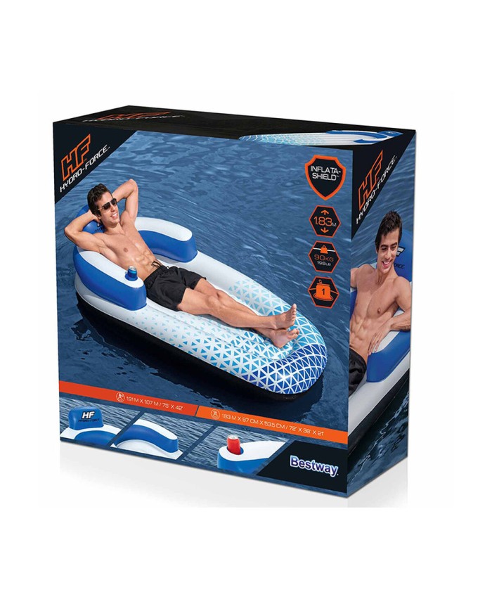 Bestway Poltrona Gonfiabile Hydro-Force 191x107 cm Spiaggia e Piscina 43533 Bestway Poltrona Gonfiabile Hydro-Force 191x107 cm Spiaggia e Piscina 43533