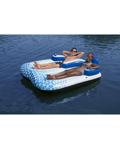 Bestway Poltrona Gonfiabile Doppia Tumbona Hydro-Force 196x193 cm Spiaggia e Piscina 43534