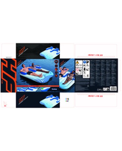 Bestway Poltrona Gonfiabile Doppia Tumbona Hydro-Force 196x193 cm Spiaggia e Piscina 43534