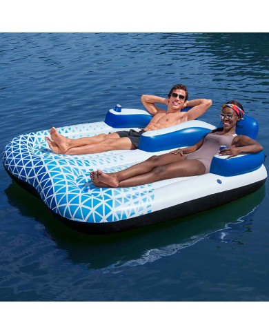 Bestway Poltrona Gonfiabile Doppia Tumbona Hydro-Force 196x193 cm Spiaggia e Piscina 43534