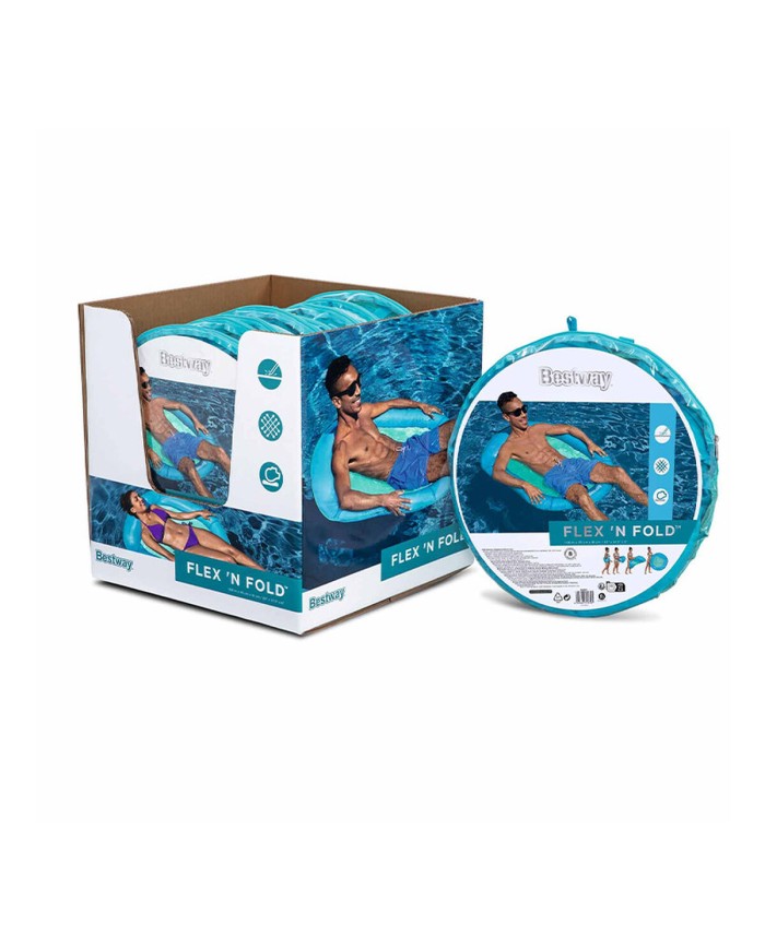 Bestway Materassino Gonfiabile Flex 'n Fold 106x95 cm Spiaggia e Piscina 43551 Bestway Materassino Gonfiabile Flex 'n Fold 106x95 cm Spiaggia e Piscina 43551