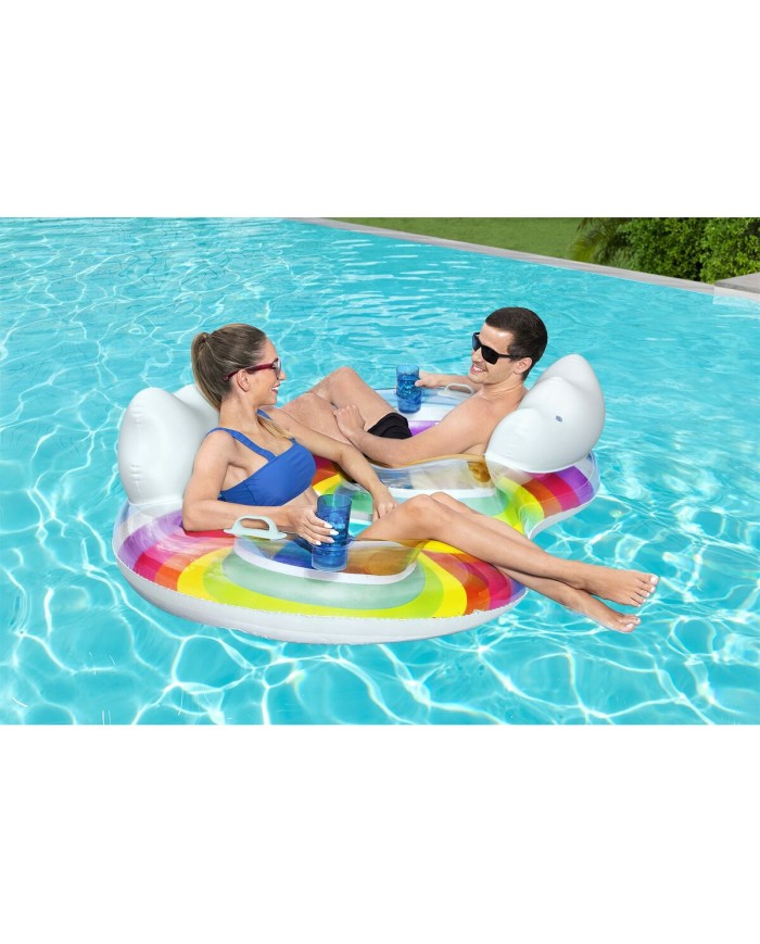 Bestway Ruota Gonfiabile con Maniglie e Schienale 186x116 cm Spiaggia e Piscina 43648 Bestway Ruota Gonfiabile con Maniglie e Schienale 186x116 cm Spiaggia e Piscina 43648