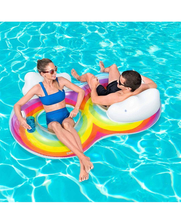 Bestway Ruota Gonfiabile con Maniglie e Schienale 186x116 cm Spiaggia e Piscina 43648 Bestway Ruota Gonfiabile con Maniglie e Schienale 186x116 cm Spiaggia e Piscina 43648