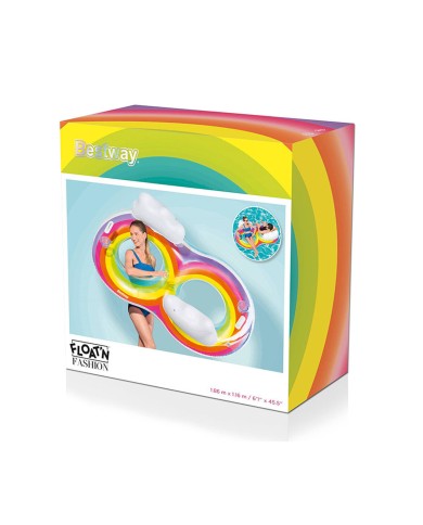 Bestway Ruota Gonfiabile con Maniglie e Schienale 186x116 cm Spiaggia e Piscina 43648