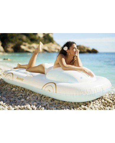 Bestway Materassino Gonfiabile Crociera con Schienale e Maniglie 228x108 cm Spiaggia e Piscina 43651