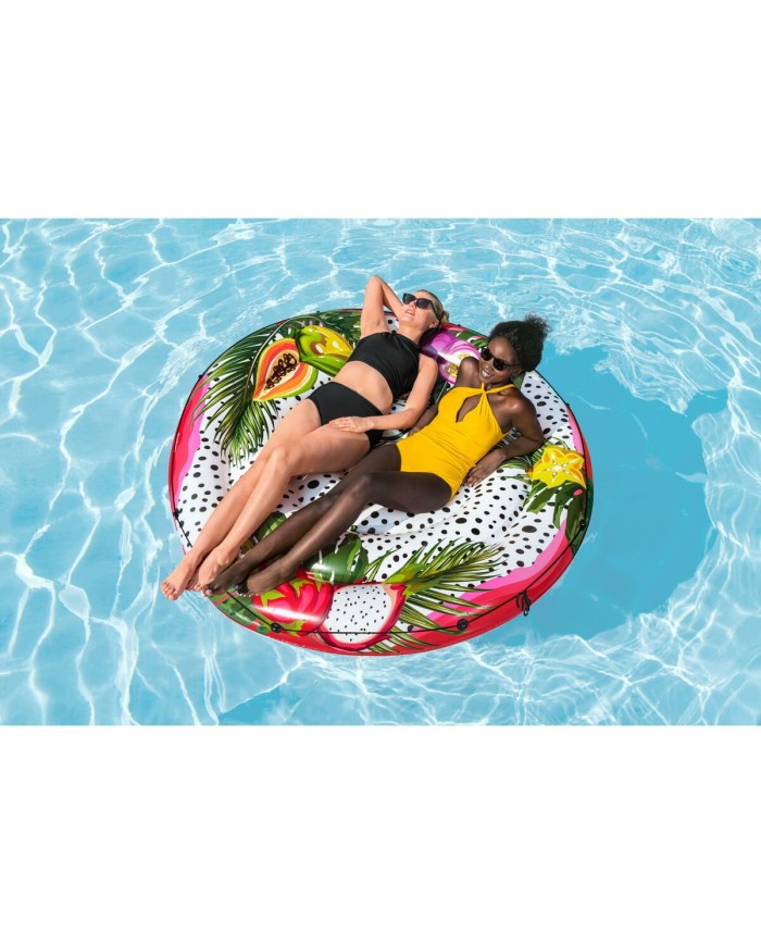 Bestway Isola Galleggiante Gonfiabile con Corda Passione Frutta D188cm Spiaggia e Piscina 43720