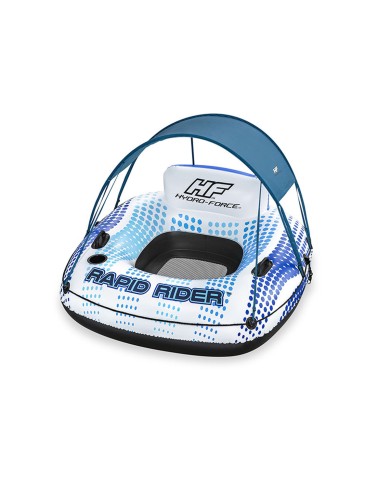 Bestway Ruota Gonfiabile con Manici Rapid Rider con Parasole D137 cm Spiaggia e Piscina 43725