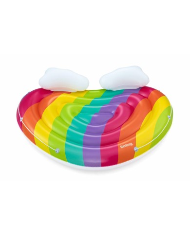 Bestway Isola Galleggiante Gonfiabile Arcobaleno 175x163 cm Spiaggia e Piscina 43722