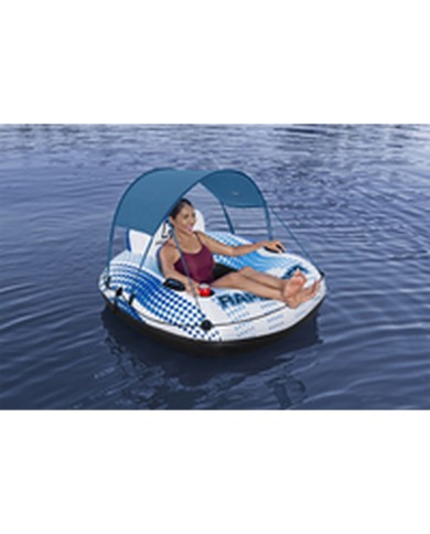 Bestway Ruota Gonfiabile con Manici Rapid Rider con Parasole D137 cm Spiaggia e Piscina 43725