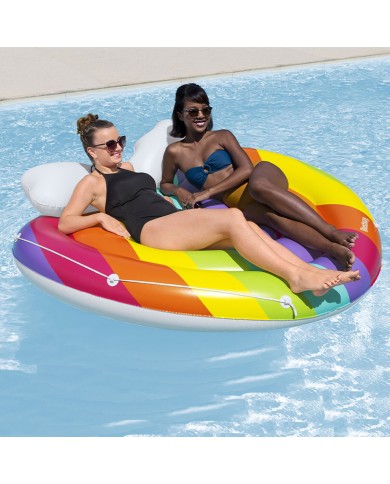 Bestway Isola Galleggiante Gonfiabile Arcobaleno 175x163 cm Spiaggia e Piscina 43722