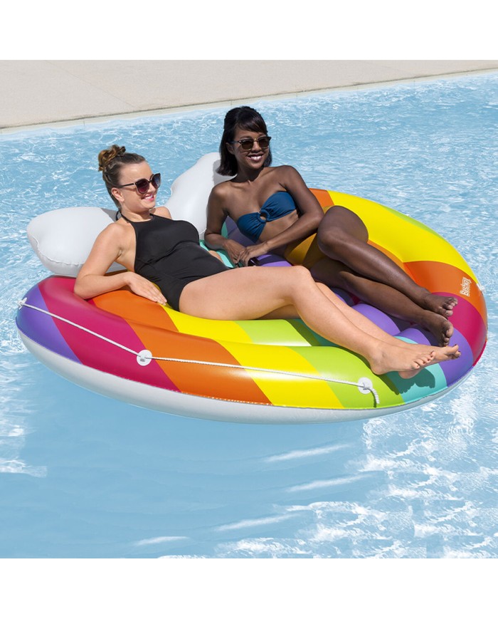 Bestway Isola Galleggiante Gonfiabile Arcobaleno 175x163 cm Spiaggia e Piscina 43722 Bestway Isola Galleggiante Gonfiabile Arcobaleno 175x163 cm Spiaggia e Piscina 43722