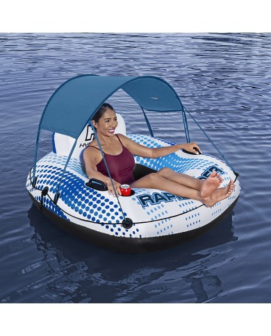 Bestway Ruota Gonfiabile con Manici Rapid Rider con Parasole D137 cm Spiaggia e Piscina 43725