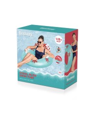 Bestway Ruota Gonfiabile con Maniglie e Schienale Corallo D117 cm Spiaggia e Piscina 43730
