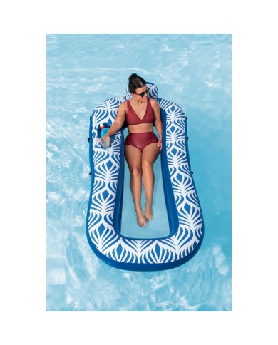 Bestway Materassino Gonfiabile con Parasole Comfort Plush 198x112 cm Spiaggia e Piscina 43732