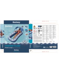 Bestway Materassino Gonfiabile con Parasole Comfort Plush 198x112 cm Spiaggia e Piscina 43732 Bestway Materassino Gonfiabile con Parasole Comfort Plush 198x112 cm Spiaggia e Piscina 43732