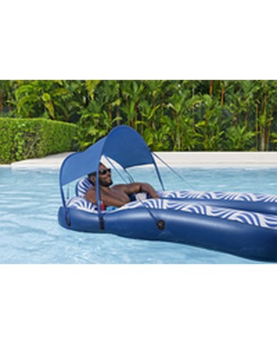 Bestway Materassino Gonfiabile con Parasole Comfort Plush 198x112 cm Spiaggia e Piscina 43732