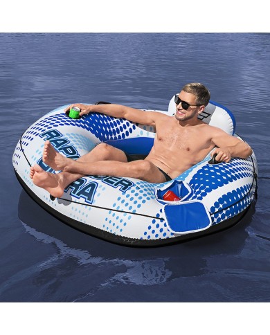 Bestway Gommone Gonfiabile con Manici Rapid Rider con Refrigeratore 165x148 cm Spiaggia e Piscina 43726