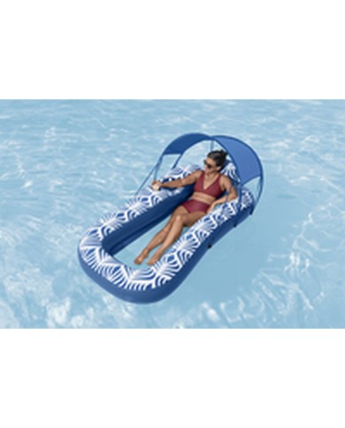 Bestway Materassino Gonfiabile con Parasole Comfort Plush 198x112 cm Spiaggia e Piscina 43732