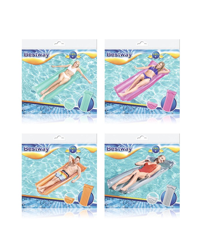 Bestway Materassino Gonfiabile Deluxe Colori Assortiti 183x76 cm Spiaggia e Piscina 44013 Bestway Materassino Gonfiabile Deluxe Colori Assortiti 183x76 cm Spiaggia e Piscina 44013
