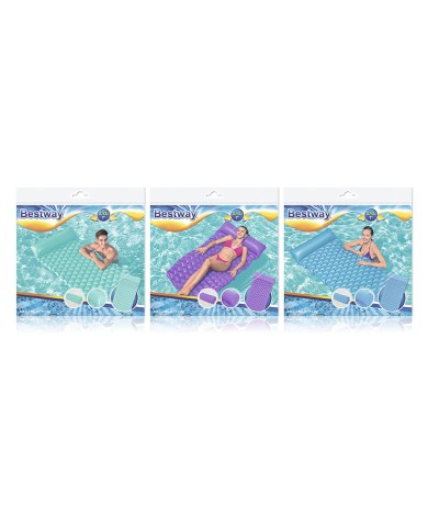 Bestway Materassino Gonfiabile Arrotolabile Colore Assortito 213x86 cm Spiaggia e Piscina 44020