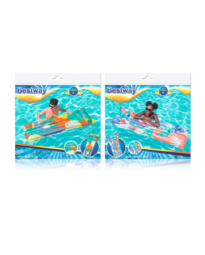 Bestway Materassino Gonfiabile Fashion Color Assortito 183x69 cm Spiaggia e Piscina 44033 Bestway Materassino Gonfiabile Fashion Color Assortito 183x69 cm Spiaggia e Piscina 44033