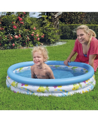 Bestway Piscina Gonfiabile per Bambini 3 Anelli Coral 102x25 cm +2 Anni Giardino 51008 Bestway Piscina Gonfiabile per Bambini 3 Anelli Coral 102x25 cm +2 Anni Giardino 51008