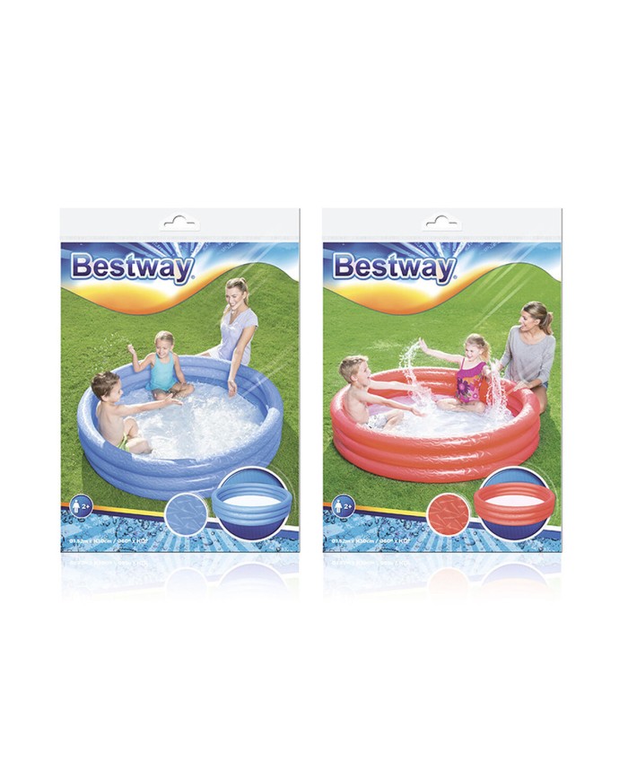 Bestway Piscina Gonfiabile per Bambini 3 Anelli Eco Colore Assortito 152x30 cm +2 Anni Giardino 51026 Bestway Piscina Gonfiabile per Bambini 3 Anelli Eco Colore Assortito 152x30 cm +2 Anni Giardino 51026