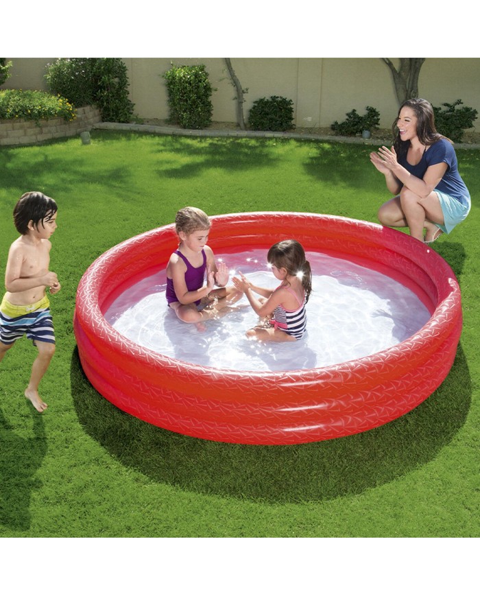 Bestway Piscina Gonfiabile Bambini 3 Anelli Eco Colore Assortito 183x33 cm +2 Anni Giardino 51027