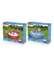 Bestway Piscina Gonfiabile Bambini 3 Anelli Eco Colore Assortito 183x33 cm +2 Anni Giardino 51027