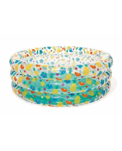 Bestway Piscina Gonfiabile 3 Anelli Trasparente Tropicale 150x53 cm +6 Anni Giardino 51045