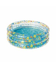 Bestway Piscina Gonfiabile 3 Anelli Trasparente Tropicale 150x53 cm +6 Anni Giardino 51045 Bestway Piscina Gonfiabile 3 Anelli Trasparente Tropicale 150x53 cm +6 Anni Giardino 51045
