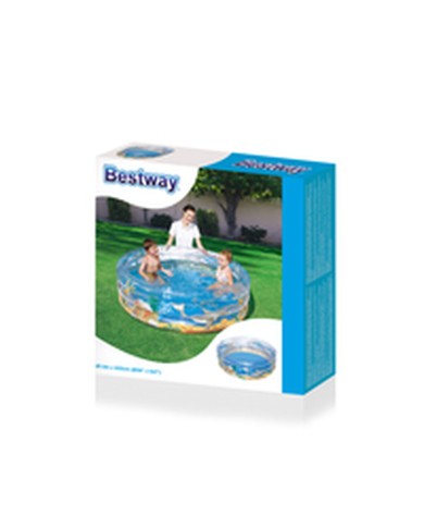 Bestway Piscina Gonfiabile 3 Anelli Trasparente Tropicale 150x53 cm +6 Anni Giardino 51045