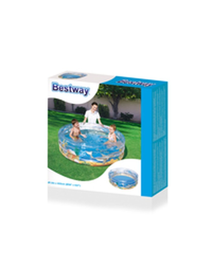 Bestway Piscina Gonfiabile 3 Anelli Trasparente Tropicale 150x53 cm +6 Anni Giardino 51045 Bestway Piscina Gonfiabile 3 Anelli Trasparente Tropicale 150x53 cm +6 Anni Giardino 51045