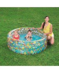 Bestway Piscina Gonfiabile 3 Anelli Trasparente Tropicale 150x53 cm +6 Anni Giardino 51045 Bestway Piscina Gonfiabile 3 Anelli Trasparente Tropicale 150x53 cm +6 Anni Giardino 51045