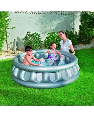 Bestway Piscina Gonfiabile per Bambini 3 Camere Nave Spaziale 152x43 cm +3 Anni Giardino 51080