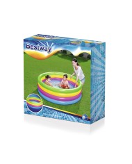 Bestway Piscina Gonfiabile Infantile 4 Anelli Arcobaleno 157x46 cm +3 Anni Giardino 51117 Bestway Piscina Gonfiabile Infantile 4 Anelli Arcobaleno 157x46 cm +3 Anni Giardino 51117