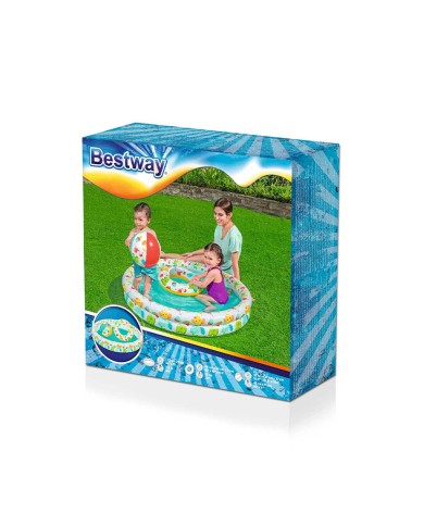 Bestway Piscina Gonfiabile per Bambini 2 Anelli Set 122x20 cm +2 Anni Giardino 51124