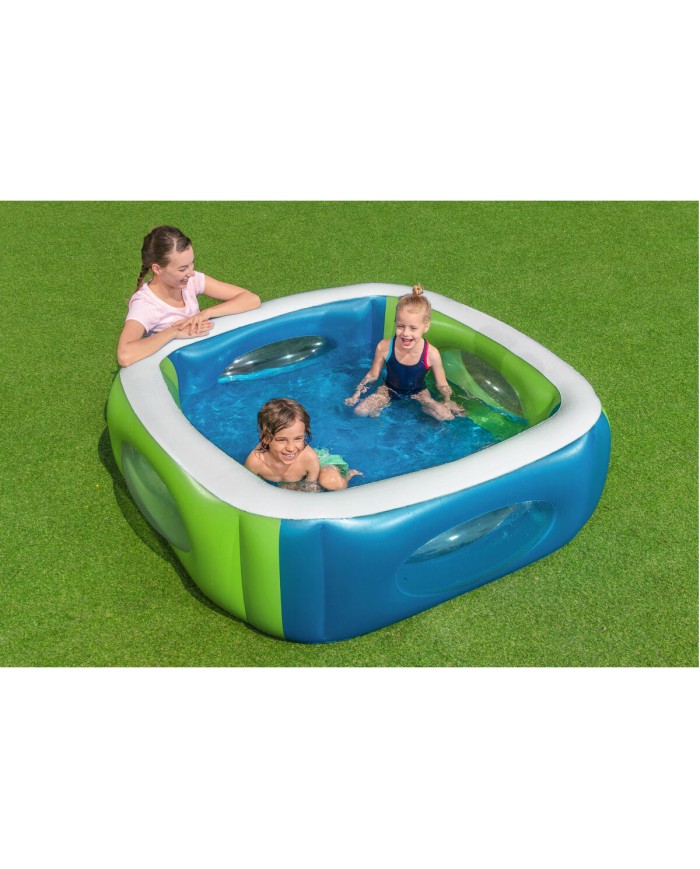 Bestway Piscina Gonfiabile con Finestrini 168x168x56 cm +6 Anni Giardino 51132 Bestway Piscina Gonfiabile con Finestrini 168x168x56 cm +6 Anni Giardino 51132