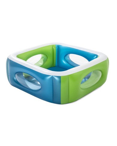 Bestway Piscina Gonfiabile con Finestrini 168x168x56 cm +6 Anni Giardino 51132